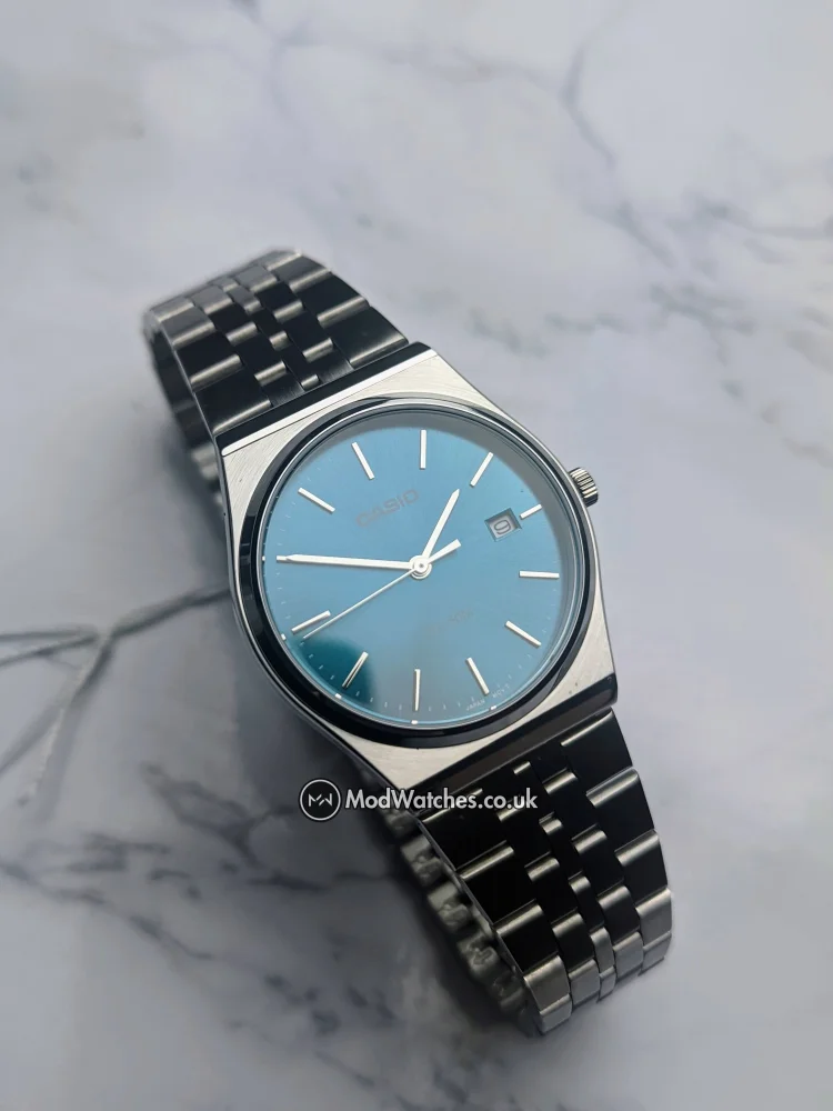 Petrol Blue Rare Casio MTP Range Classic Watch - Image 3