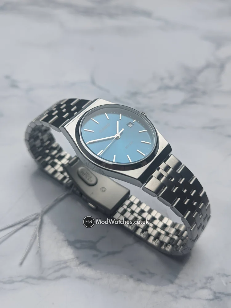 Petrol Blue Rare Casio MTP Range Classic Watch - Image 4